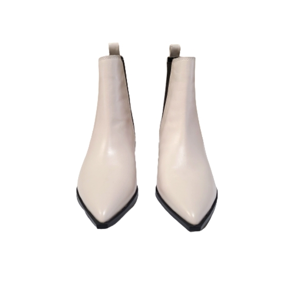 Nine West Danzy Chelsea Ankle Boots Women's Size 7 White Leather - Picture 16 of 16